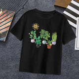 Maxbell Women Printed T Shirt Versatile Short Sleeve Top for Daily Wear Party