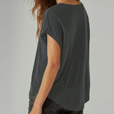 Maxbell Women T Shirt Ladies Clothing Colorful Letter Printed Female Trendy Crewneck