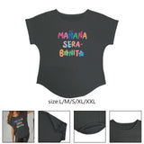 Maxbell Short Sleeve Top Stylish Casual Women Tee for Office Walking Commuting S