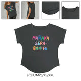 Maxbell Short Sleeve Top Stylish Casual Women Tee for Office Walking Commuting S