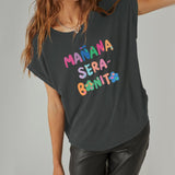 Maxbell Short Sleeve Top Stylish Casual Women Tee for Office Walking Commuting M