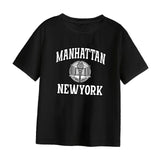 Maxbell Women's T Shirt Sportswear Streetwear Casual Black Fashion Short Sleeve Tops
