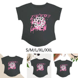 Maxbell Women Printed T Shirt Crew Neck Casual Tee for Walking Party