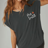 Maxbell Women Printed T Shirt Girls Short Sleeve Top for Daily Wear Climbing Fishing