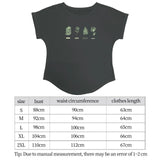 Maxbell Womens T Shirt Stylish Plants Pattern Soft Comfortable Short Sleeve Top