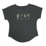 Maxbell Womens T Shirt Stylish Plants Pattern Soft Comfortable Short Sleeve Top