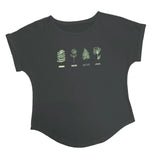 Maxbell Womens T Shirt Stylish Plants Pattern Soft Comfortable Short Sleeve Top