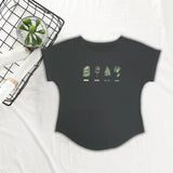 Maxbell Womens T Shirt Stylish Plants Pattern Soft Comfortable Short Sleeve Top