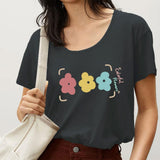 Maxbell Womens Short Sleeve T Shirts Clothes Trendy Comfortable Round Neck Basic Tee