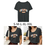 Maxbell Womens T Shirts Streetwear Printed Casual Soft Classic Trendy Crewneck Shirt