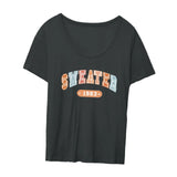 Maxbell Womens T Shirts Streetwear Printed Casual Soft Classic Trendy Crewneck Shirt