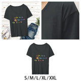Maxbell Women's T Shirt Short Sleeve Top Crewneck Breathable Letter Printed Clothing