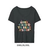 Maxbell Womens T Shirt Streetwear Ladies Round Neck Fashion Simple Basic Tee Clothes