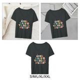 Maxbell Womens T Shirt Streetwear Ladies Round Neck Fashion Simple Basic Tee Clothes
