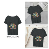 Maxbell Womens T Shirt Streetwear Ladies Round Neck Fashion Simple Basic Tee Clothes