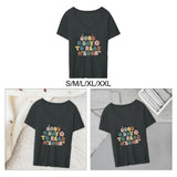 Maxbell Womens T Shirt Streetwear Ladies Round Neck Fashion Simple Basic Tee Clothes