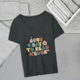 Maxbell Womens T Shirt Streetwear Ladies Round Neck Fashion Simple Basic Tee Clothes