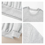 Maxbell Women Sweatshirt Round Neck Long Sleeve Gray Shirt Comfortable Pullover Tops