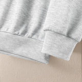 Maxbell Women Sweatshirt Round Neck Long Sleeve Gray Shirt Comfortable Pullover Tops