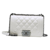 Maxbell Women Shoulder Bag Gifts Elegant Travel Shoulder Bag for Outdoor Travel Work White