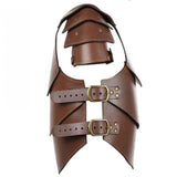 Maxbell Chest Shoulder Harness Shrug Armors for Pirate Party Fancy Dress brown