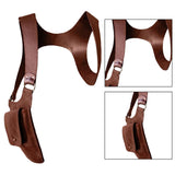 Maxbell PU Leather Hidden Underarm Shoulder Bag Pocket for Cosplay Steampunk Parties Red Brown