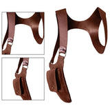 Maxbell PU Leather Hidden Underarm Shoulder Bag Pocket for Cosplay Steampunk Parties Red Brown