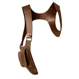 Maxbell PU Leather Hidden Underarm Shoulder Bag Pocket for Cosplay Steampunk Parties Brown