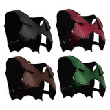 Maxbell Medieval Chest Shoulder Harness Buckles for Halloween Fancy Dress Masquerade Black