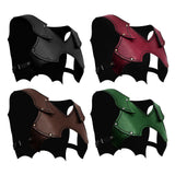 Maxbell Medieval Chest Shoulder Harness Buckles for Halloween Fancy Dress Masquerade Black