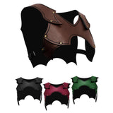 Maxbell Medieval Chest Shoulder Harness Buckles for Halloween Fancy Dress Masquerade Black
