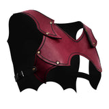 Maxbell Medieval Chest Shoulder Harness Buckles for Halloween Fancy Dress Masquerade Red