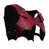 Maxbell Medieval Chest Shoulder Harness Buckles for Halloween Fancy Dress Masquerade Red