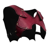 Maxbell Medieval Chest Shoulder Harness Buckles for Halloween Fancy Dress Masquerade Red
