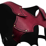 Maxbell Medieval Chest Shoulder Harness Buckles for Halloween Fancy Dress Masquerade Red