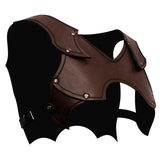 Maxbell Medieval Chest Shoulder Harness Buckles for Halloween Fancy Dress Masquerade Dark Brown