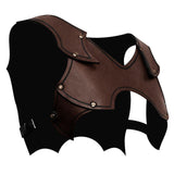 Maxbell Medieval Chest Shoulder Harness Buckles for Halloween Fancy Dress Masquerade Dark Brown