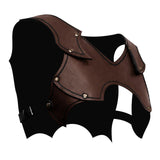 Maxbell Medieval Chest Shoulder Harness Buckles for Halloween Fancy Dress Masquerade Dark Brown