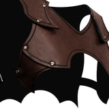 Maxbell Medieval Chest Shoulder Harness Buckles for Halloween Fancy Dress Masquerade Dark Brown