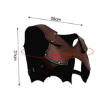 Maxbell Medieval Chest Shoulder Harness Buckles for Halloween Fancy Dress Masquerade Dark Brown