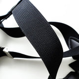 Maxbell Men Women Suspenders x Type Elastic Straps Suspenders for Proms Choirs Bands Black