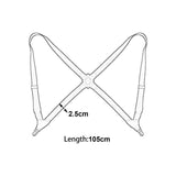 Maxbell Men Women Suspenders x Type Elastic Straps Suspenders for Proms Choirs Bands Burgundy