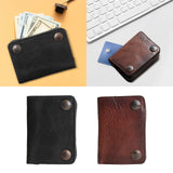 Maxbell Men Wallet Short Wallet Lightweight Card Holder for Husband Father Commuting Black