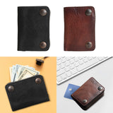 Maxbell Men Wallet Short Wallet Lightweight Card Holder for Husband Father Commuting Black