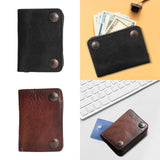 Maxbell Men Wallet Short Wallet Lightweight Card Holder for Husband Father Commuting Black