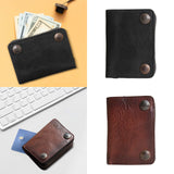 Maxbell Men Wallet Short Wallet Lightweight Card Holder for Husband Father Commuting Black