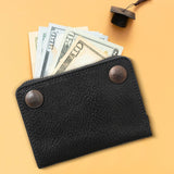 Maxbell Men Wallet Short Wallet Lightweight Card Holder for Husband Father Commuting Black