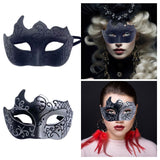 Maxbell Half Face Mask Cosplay Prom Mask Masquerade Mask for Club Halloween Festival Black