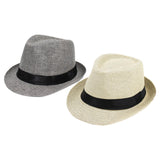 Maxbell Kids Straw Hat Trendy Portable Sunscreen Hat for Outdoor Commuting Festivals Gray