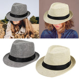 Maxbell Kids Straw Hat Trendy Portable Sunscreen Hat for Outdoor Commuting Festivals Gray